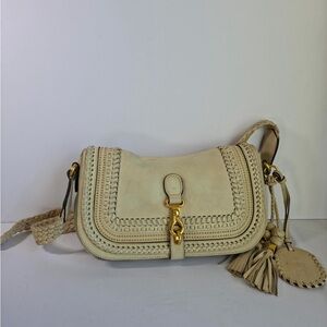Gucci Horsebit Satchel Bag in Ivory